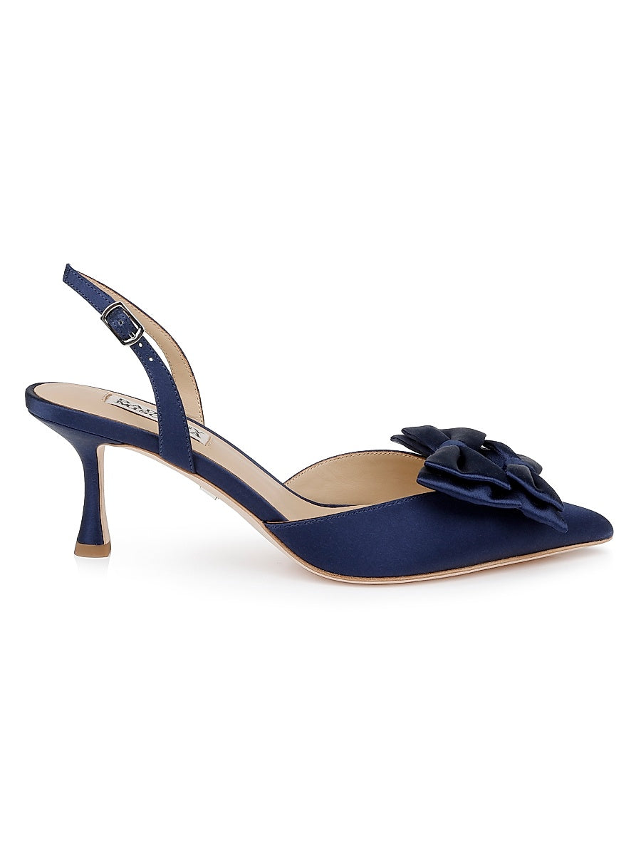 Giovanna 65MM Bow-Detailed Satin Pumps