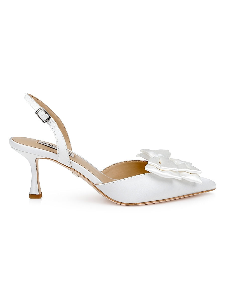 Giovanna 65MM Bow-Detailed Satin Pumps