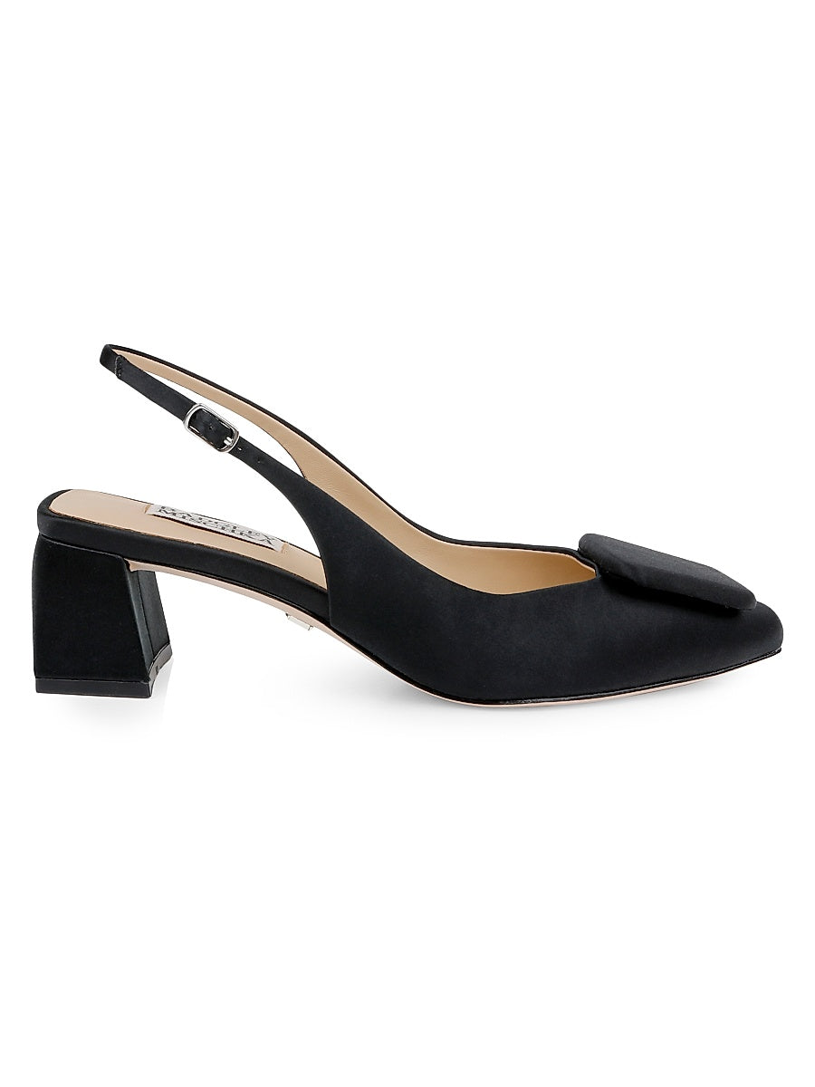 Gracen 50MM Satin Block-Heel Slingback Pumps
