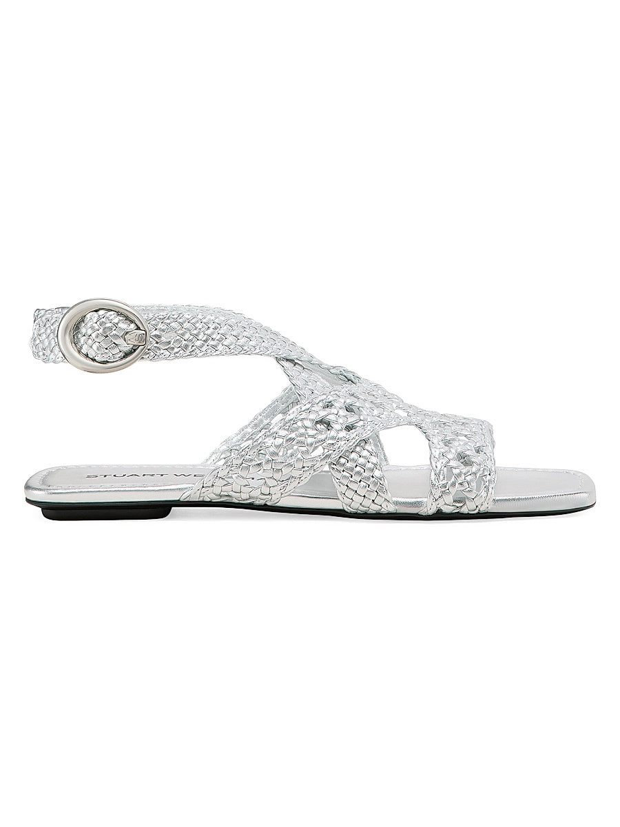 Thea Leather Flat Sandals