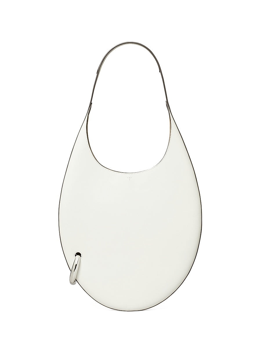 Pierced Leather Shoulder Bag
