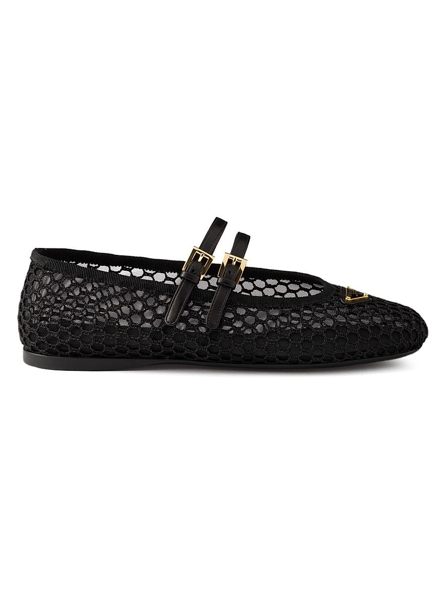 Mesh Fabric Ballerinas