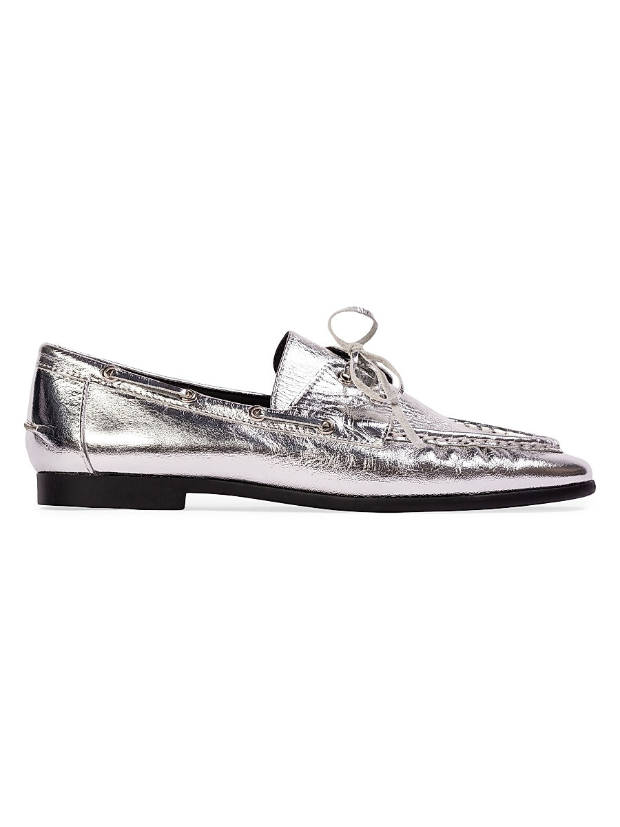 Davy Metallic Boat Loafers