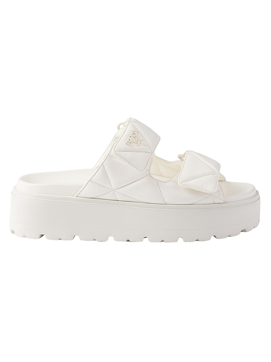 Padded Nappa Leather Slides