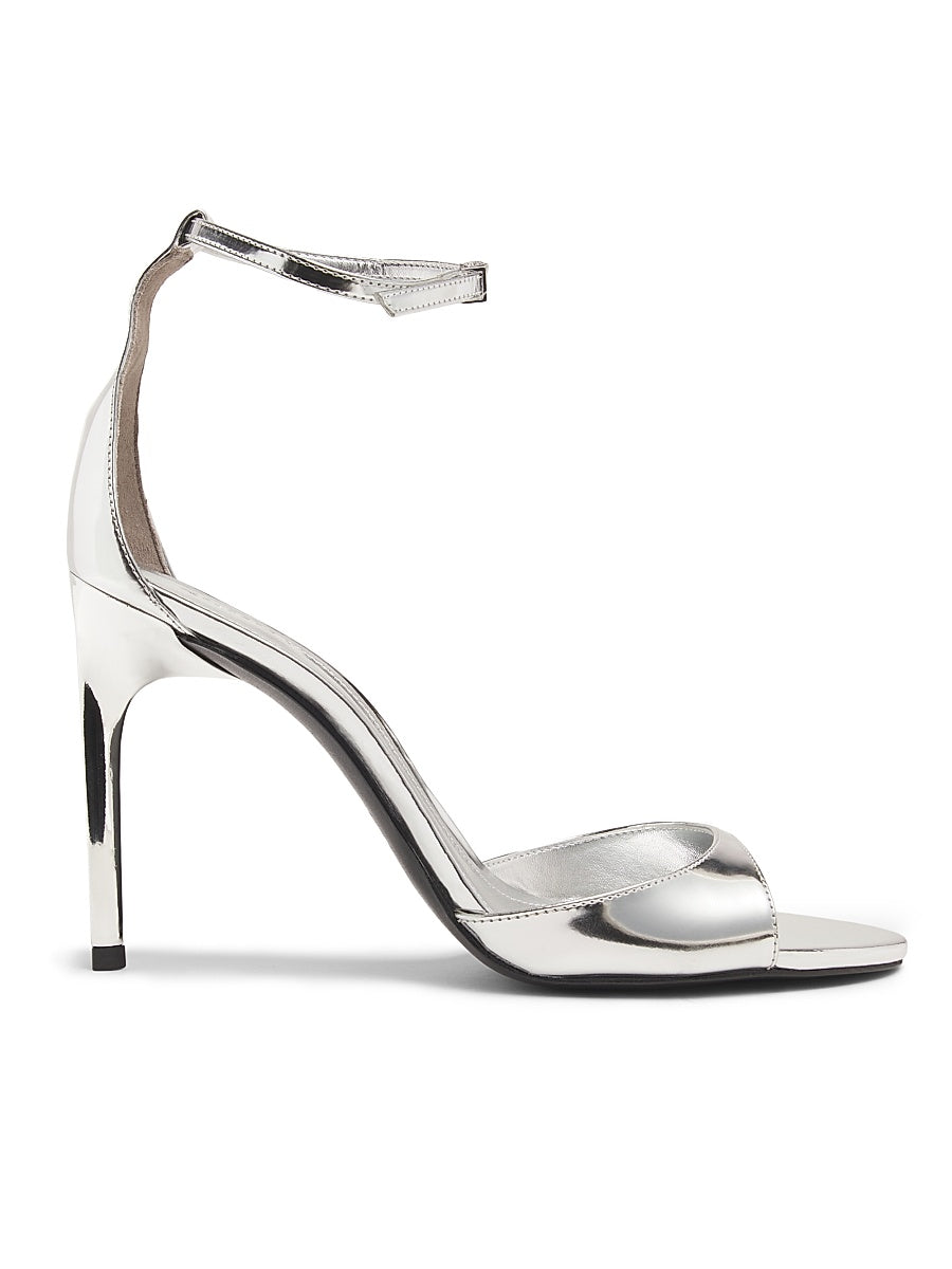 Scarlett 100MM Metallic Leather Stiletto Sandals