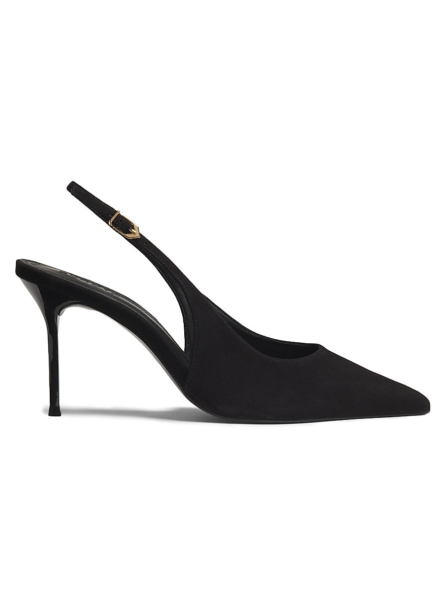 Alicia Sling 90MM Suede Slingback Pumps