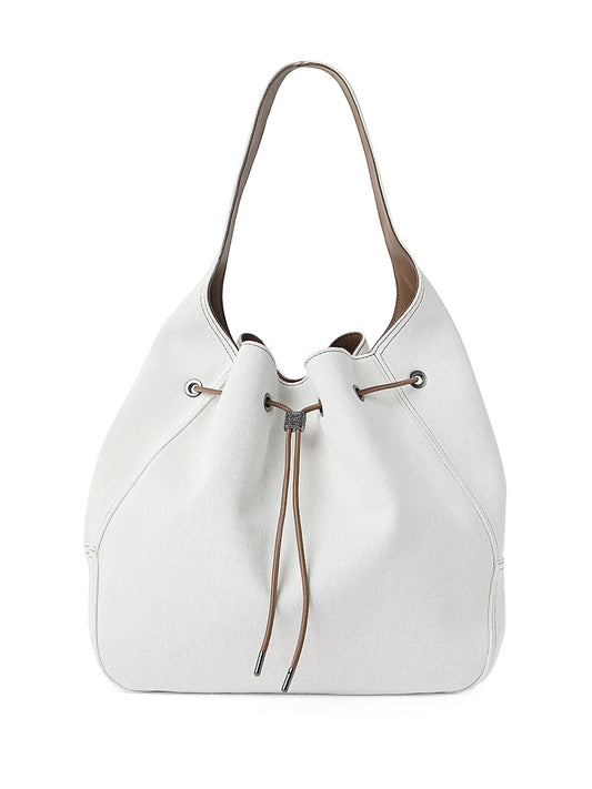 Duo Bucket Bag in Cotton and Linen