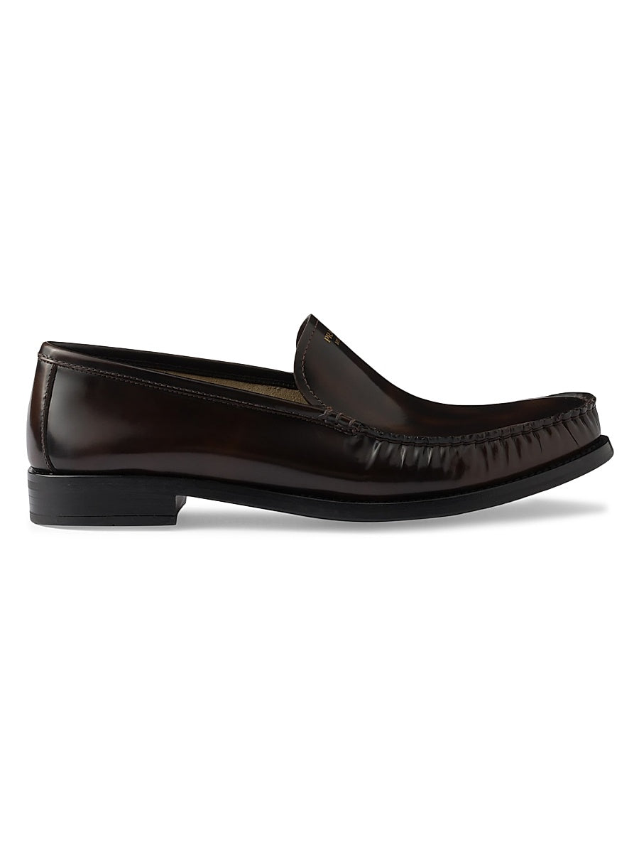 Brushed Leather Loafers