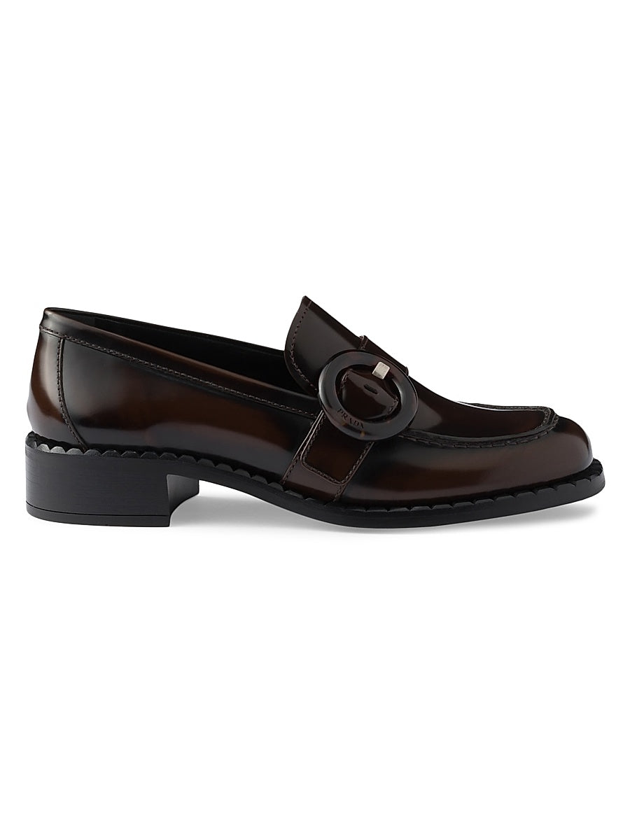 Brushed Leather Loafers