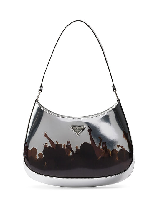 Cleo Printed Brushed Leather Shoulder Bag