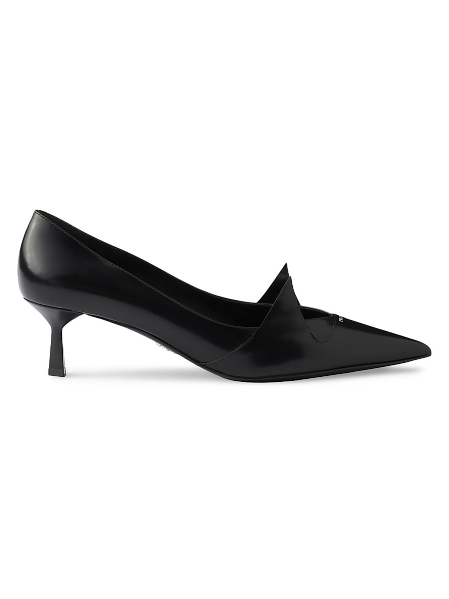 Two-Tone Brushed Leather 55MM Pumps