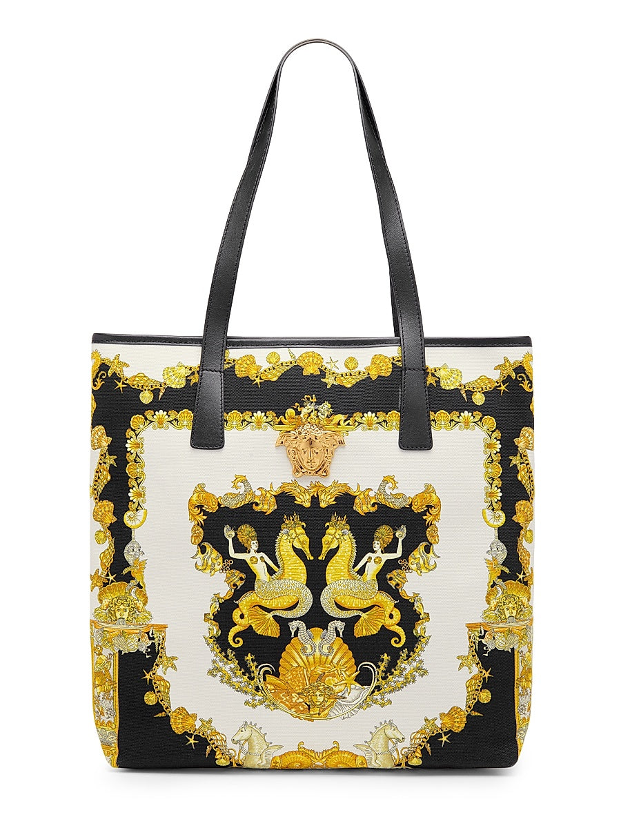 Canvas Foulard Print Tote Bag