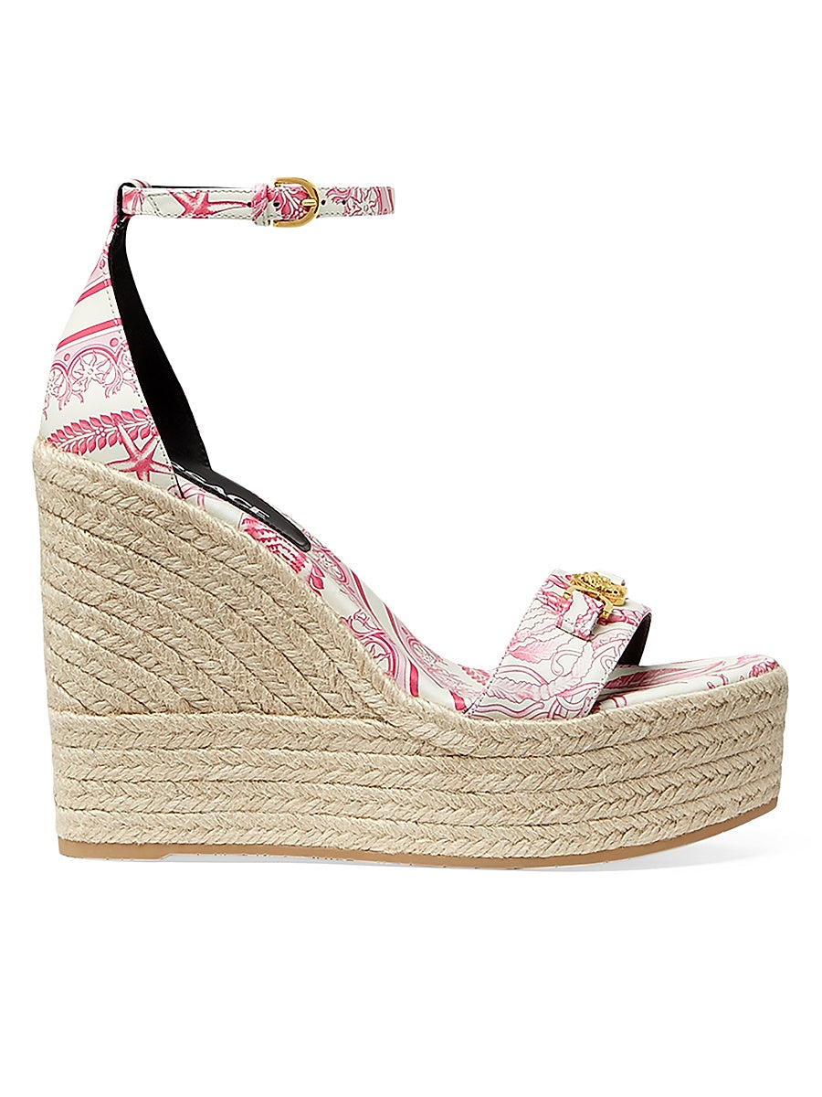 120MM Baroque Leather Espadrilles