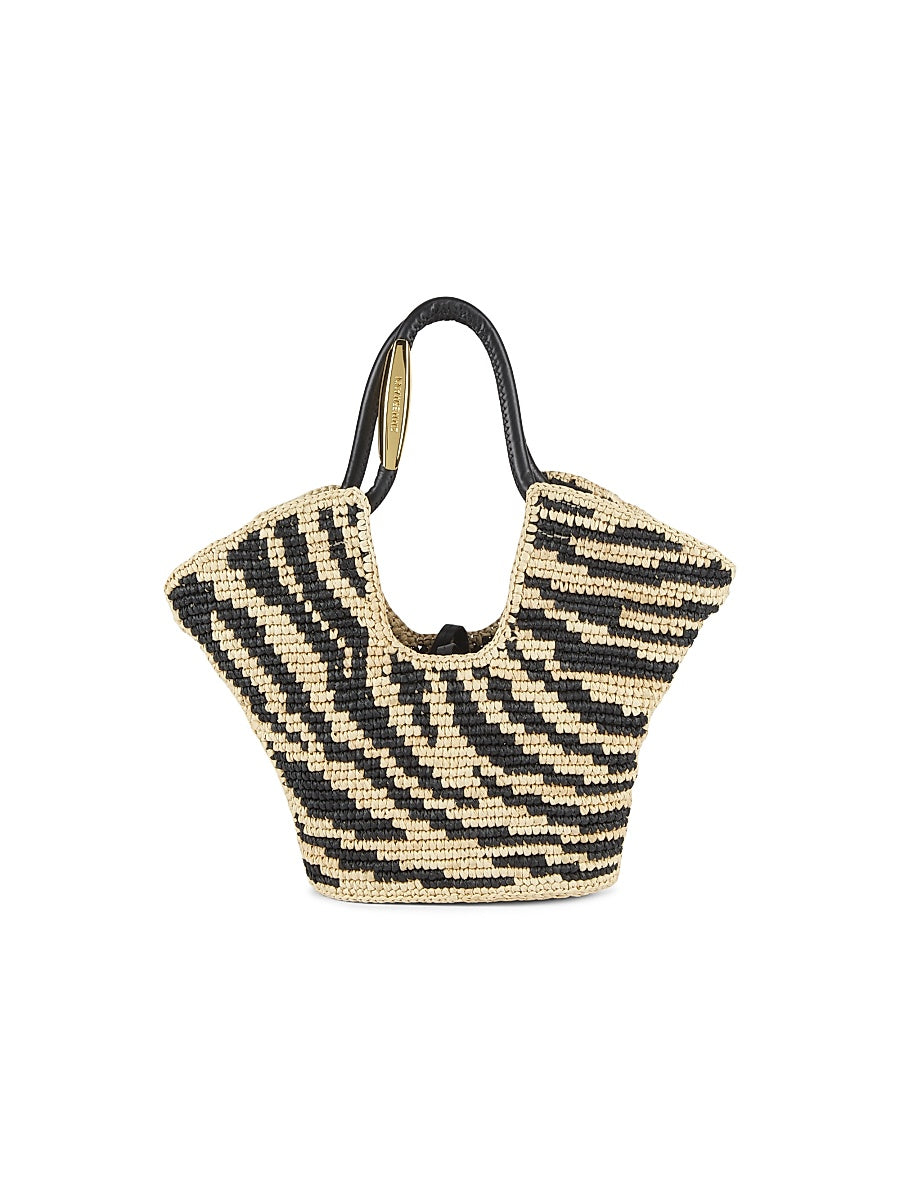 Small Goldentime Raffia Tote Bag