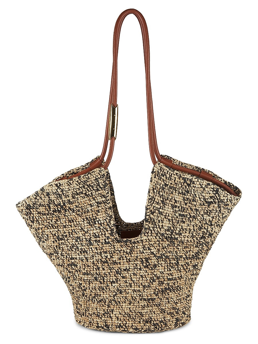 Medium Goldentime Raffia Tote Bag