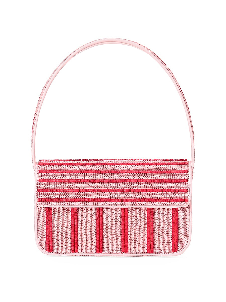 Tommy Beaded Striped Shoulder Bag