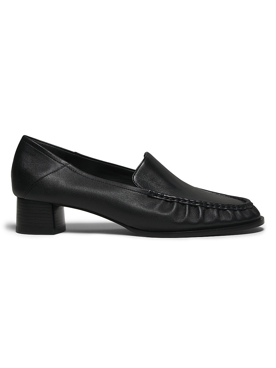 Nadia Leather Heeled Loafers