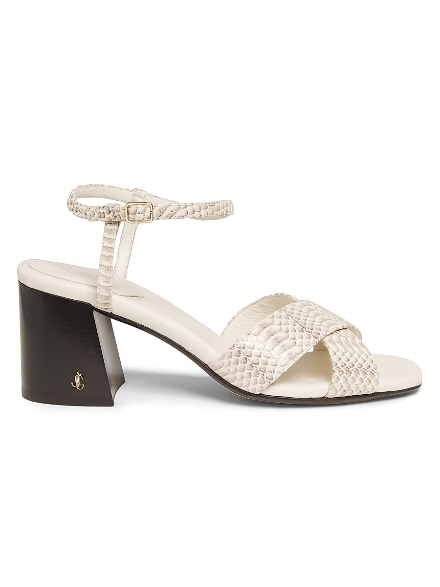 Valla 65MM Printed Leather Sandals