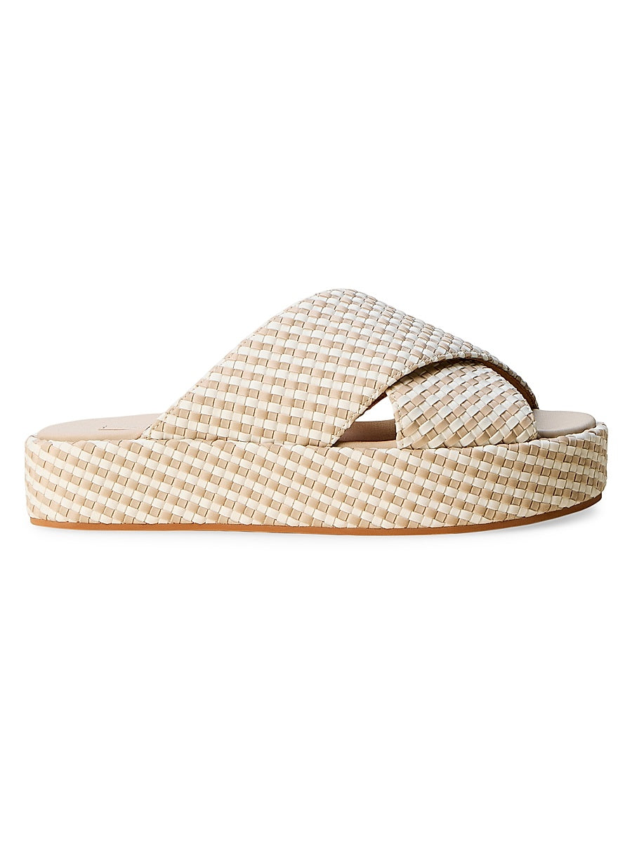Laguna Striped Geo Platform Sandals