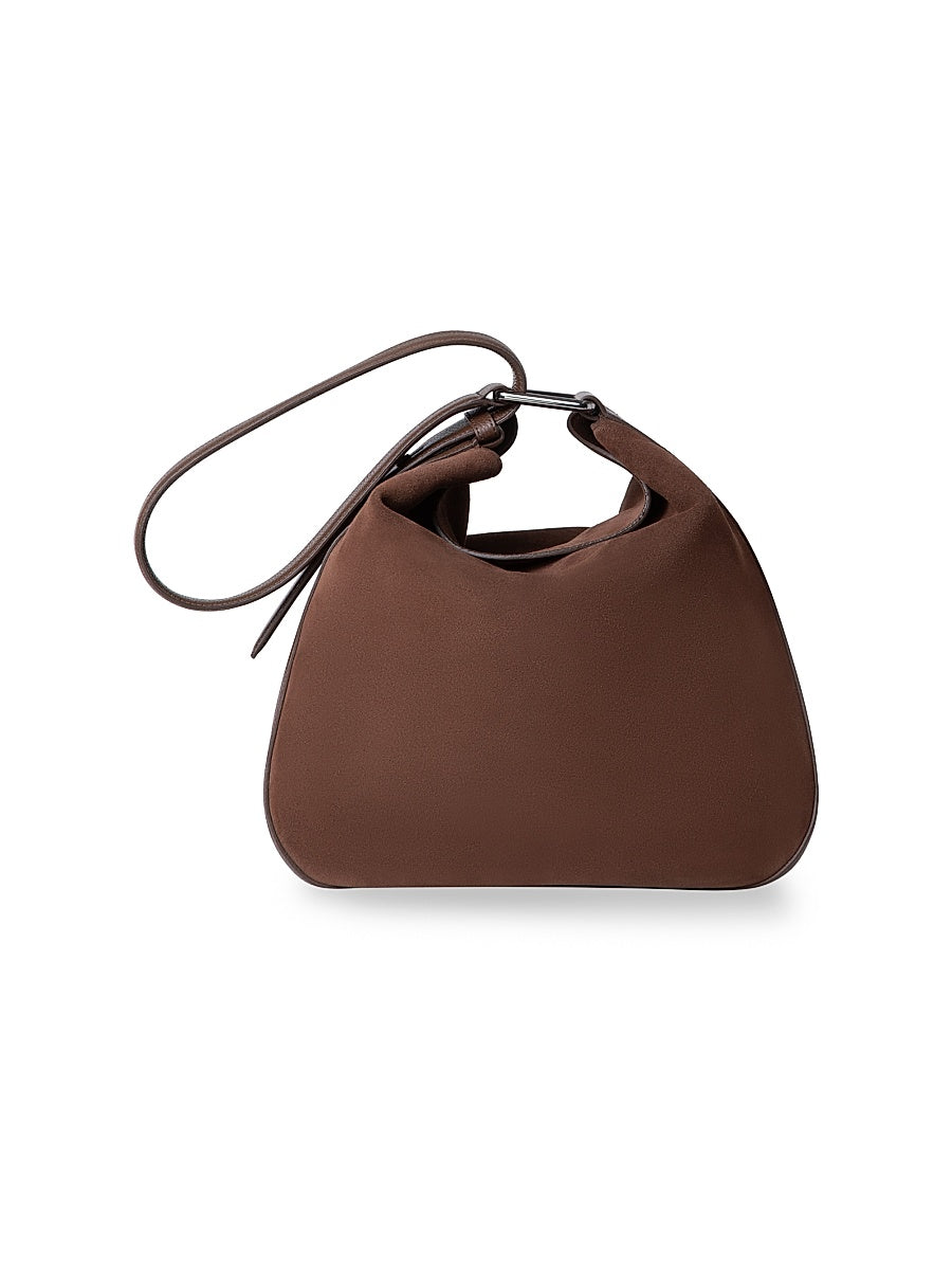 Medium Anna Leather Hobo Bag