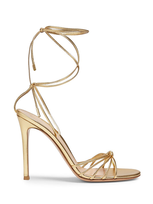 105MM Leather Stiletto-Heel Sandals