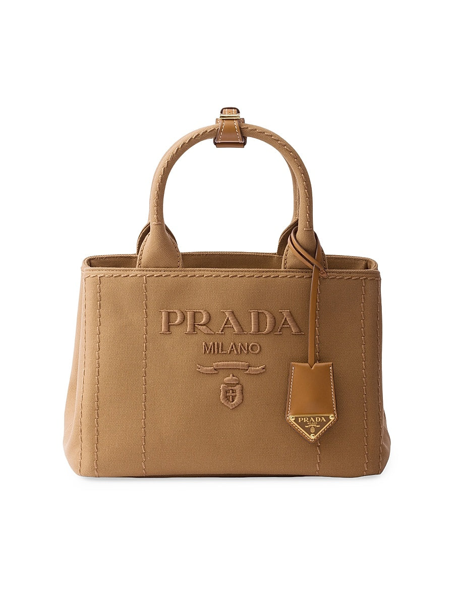 Small Cotton Canvas Top Handle Bag