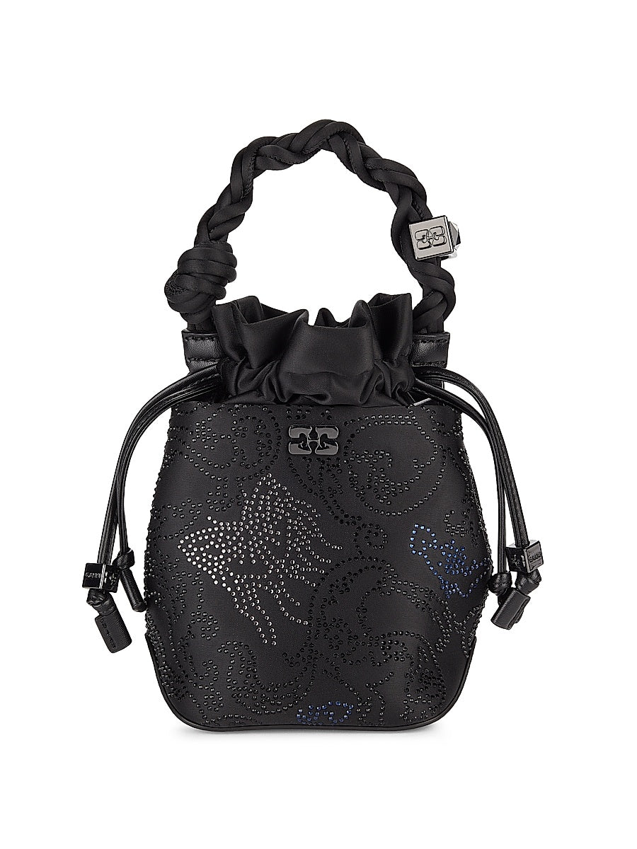 Flower Crystal Mini Bou Bucket Bag