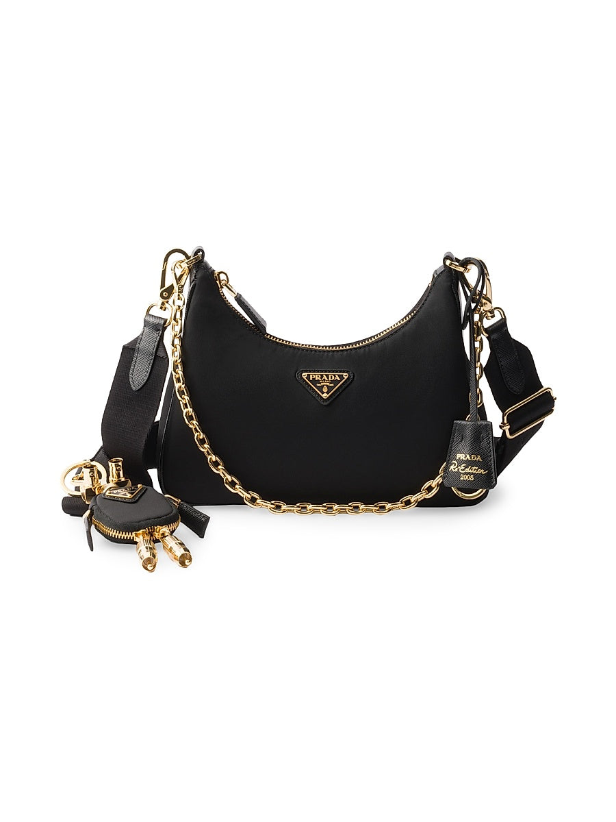 Re-Edition 2005 Re-Nylon and Leather Shoulder Bag