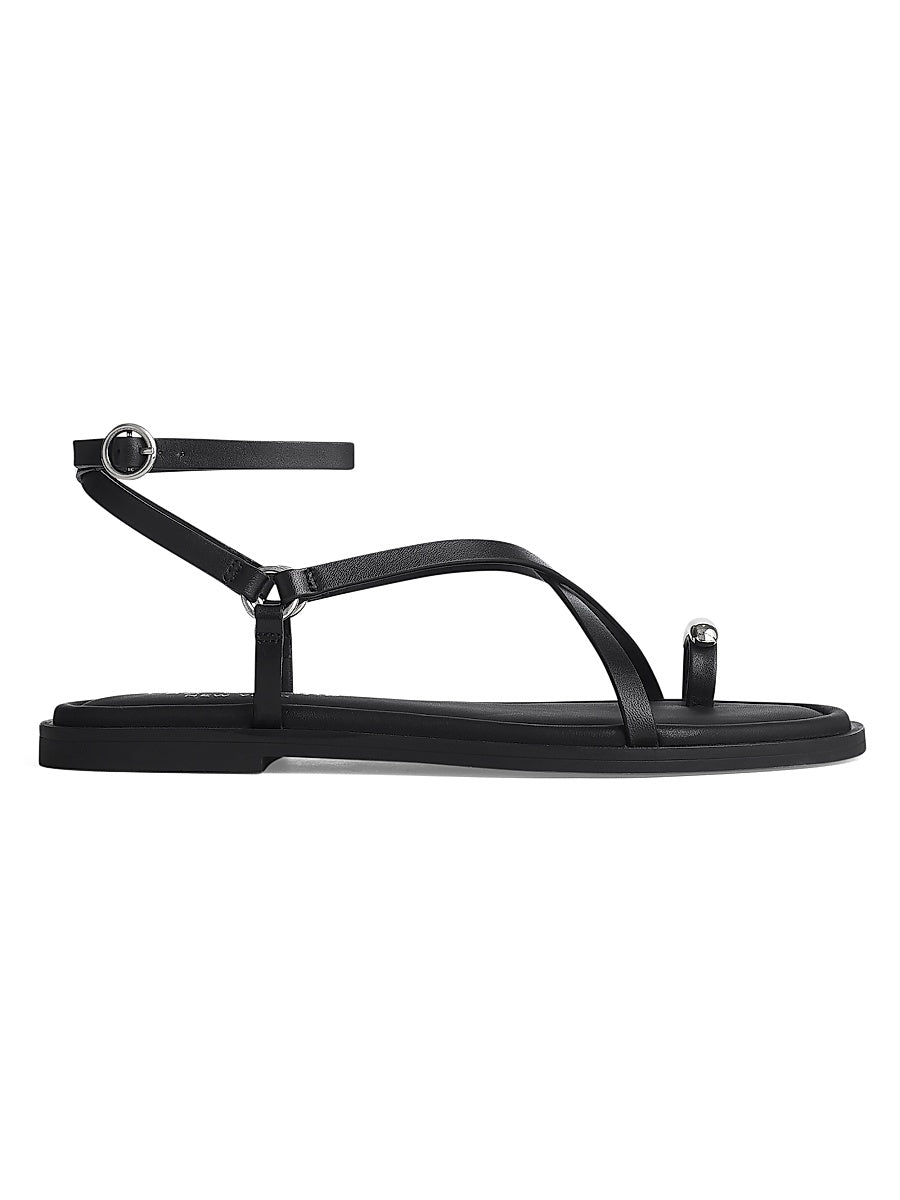 Geo Strappy Leather Sandals