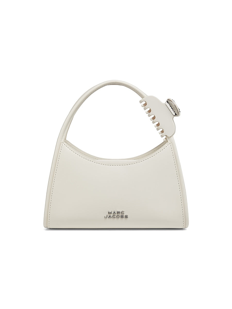 The Glam Claw Clip Leather Top Handle Bag