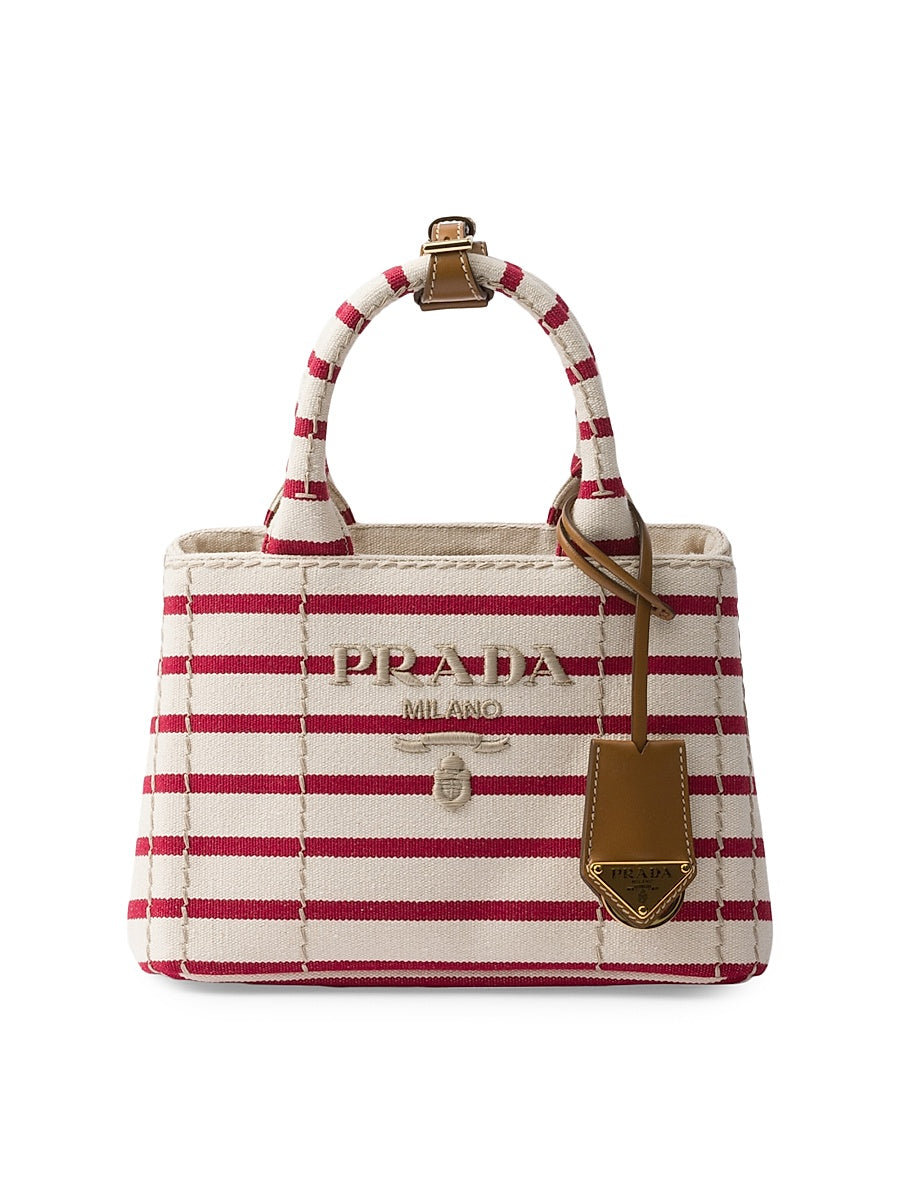 Striped Cotton Canvas Mini-Bag