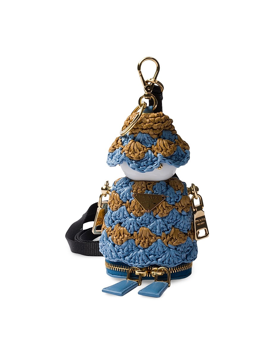 Soft Robot Crochet Bag Pendant