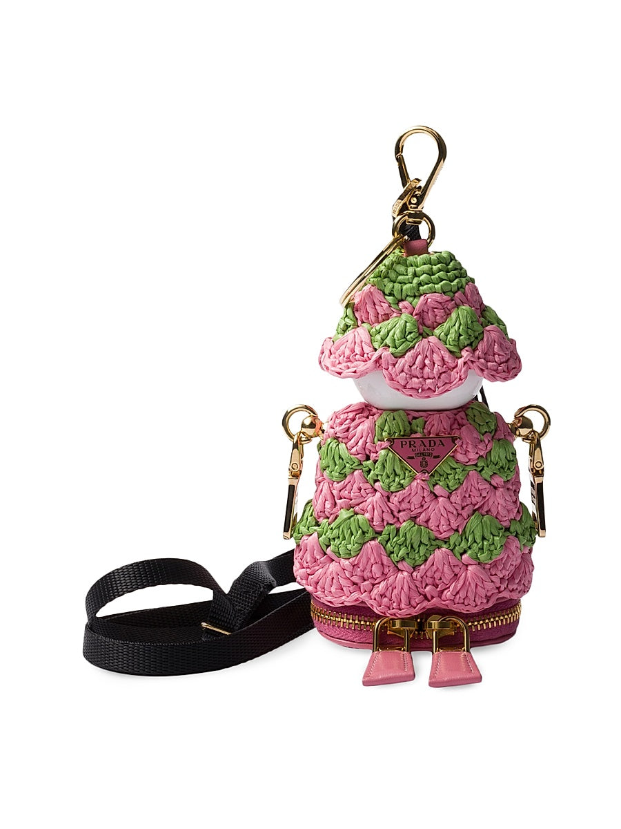Soft Robot Crochet Bag Pendant