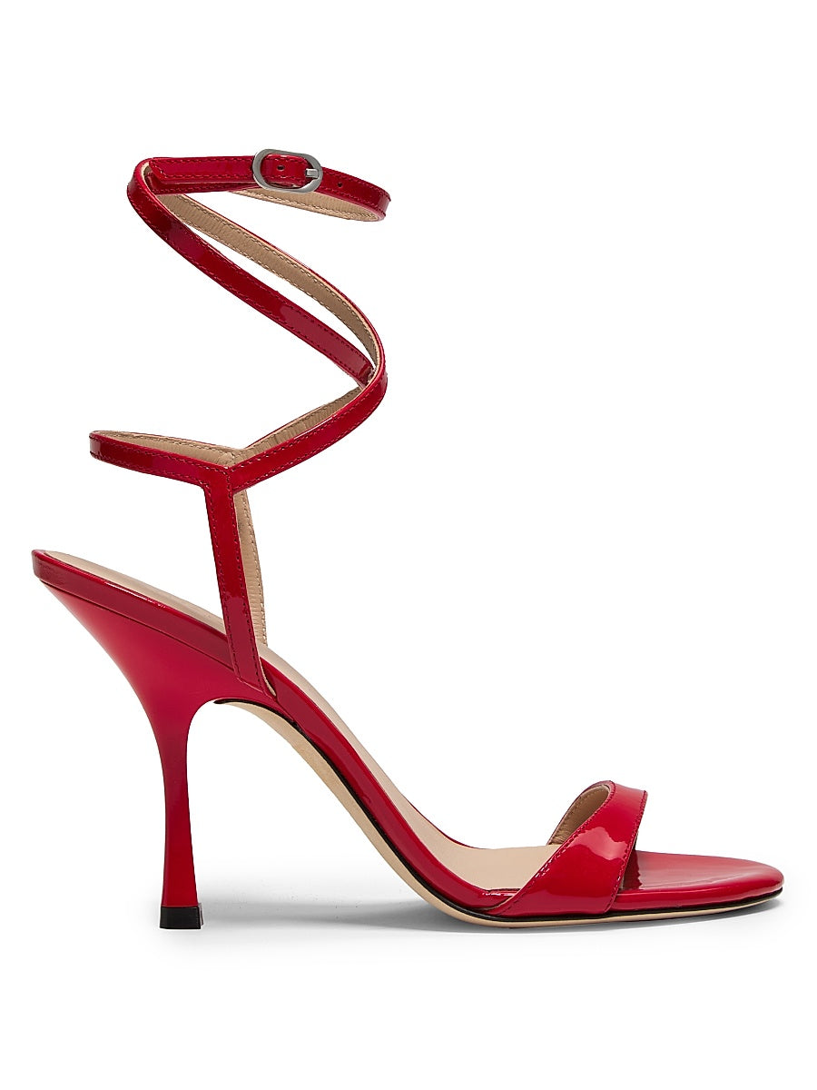 Nudist 100MM Patent Leather Wrap Sandals