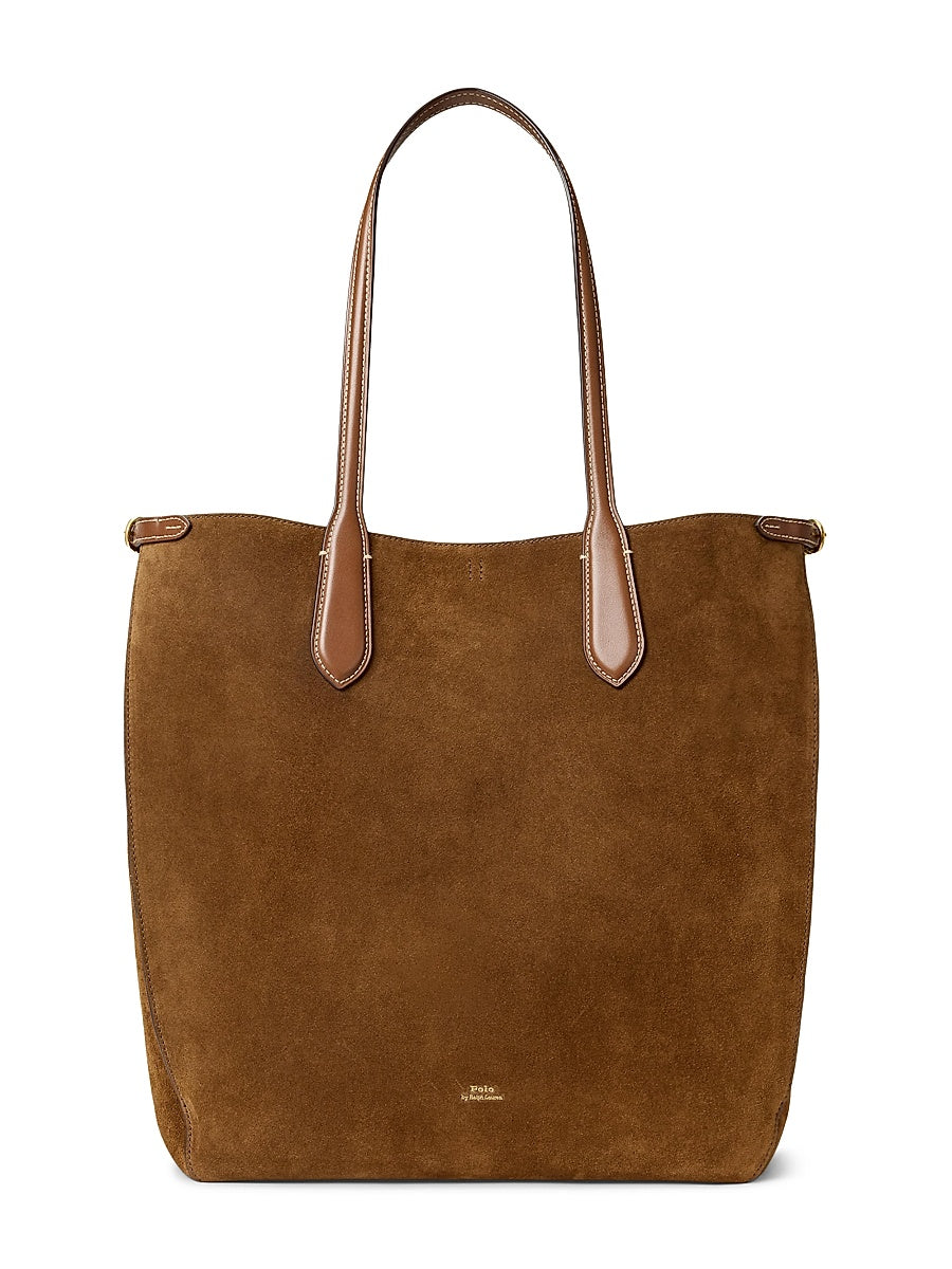 Suede North-South Tote