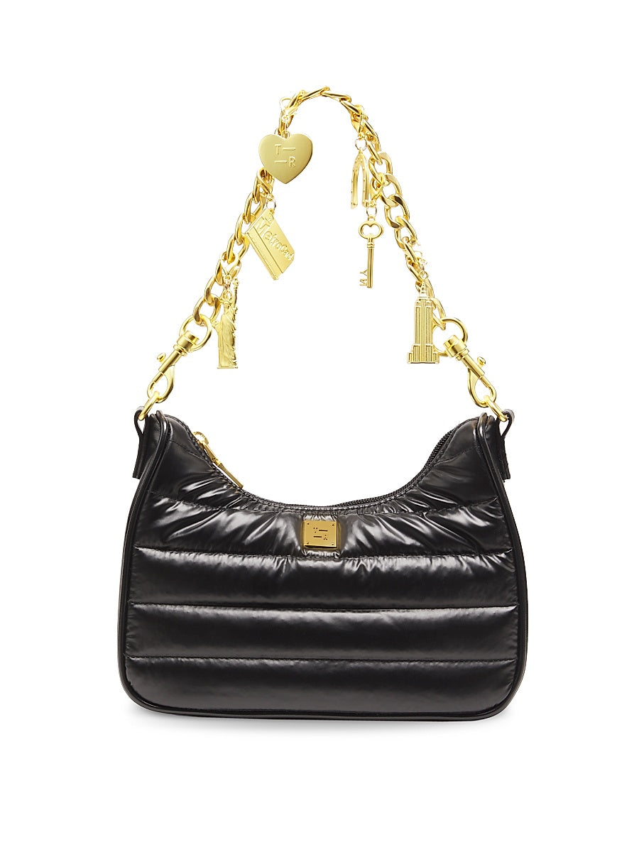 Soul Sister Chain &amp; Charms Quilted Shoulder Bag