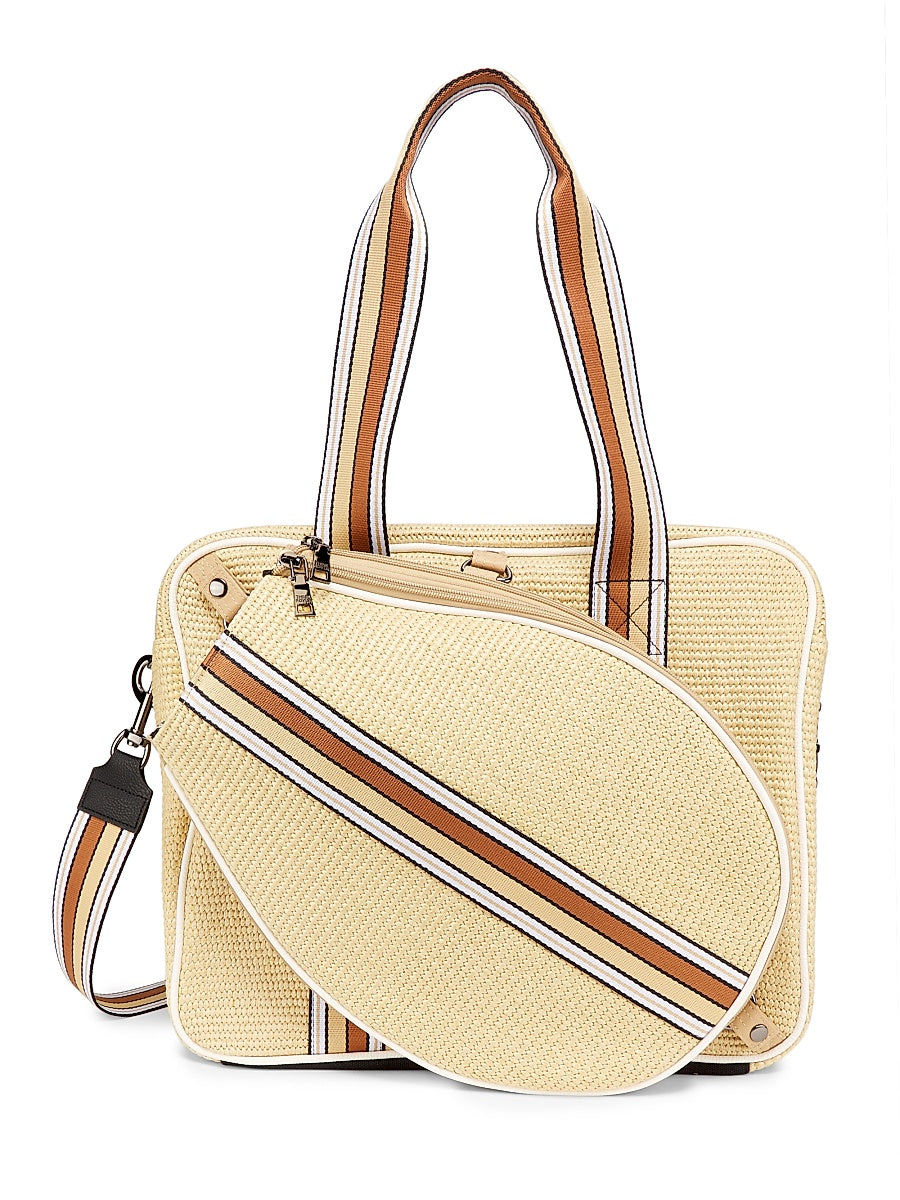 You Are The Champion Raffia Tennis Bag
