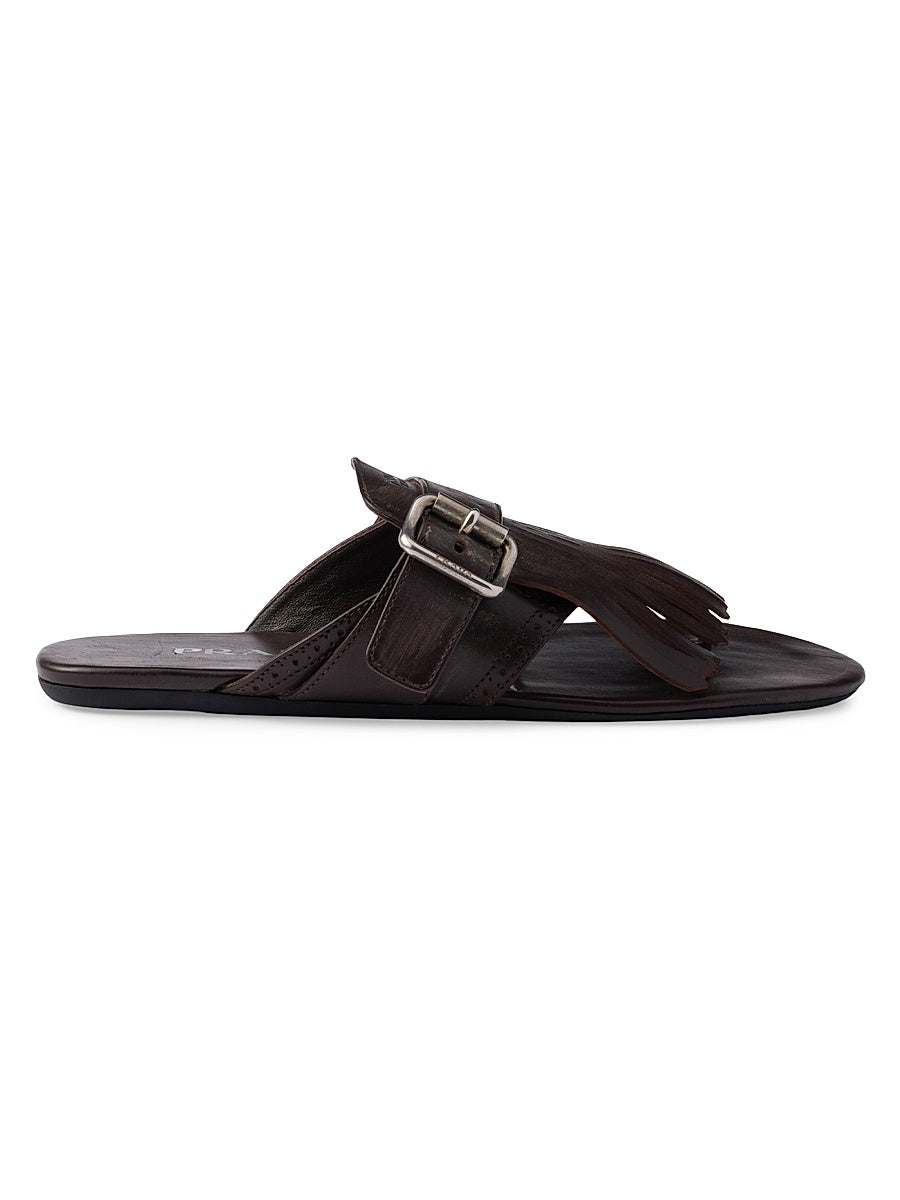Shuffle Leather Thong Sandals