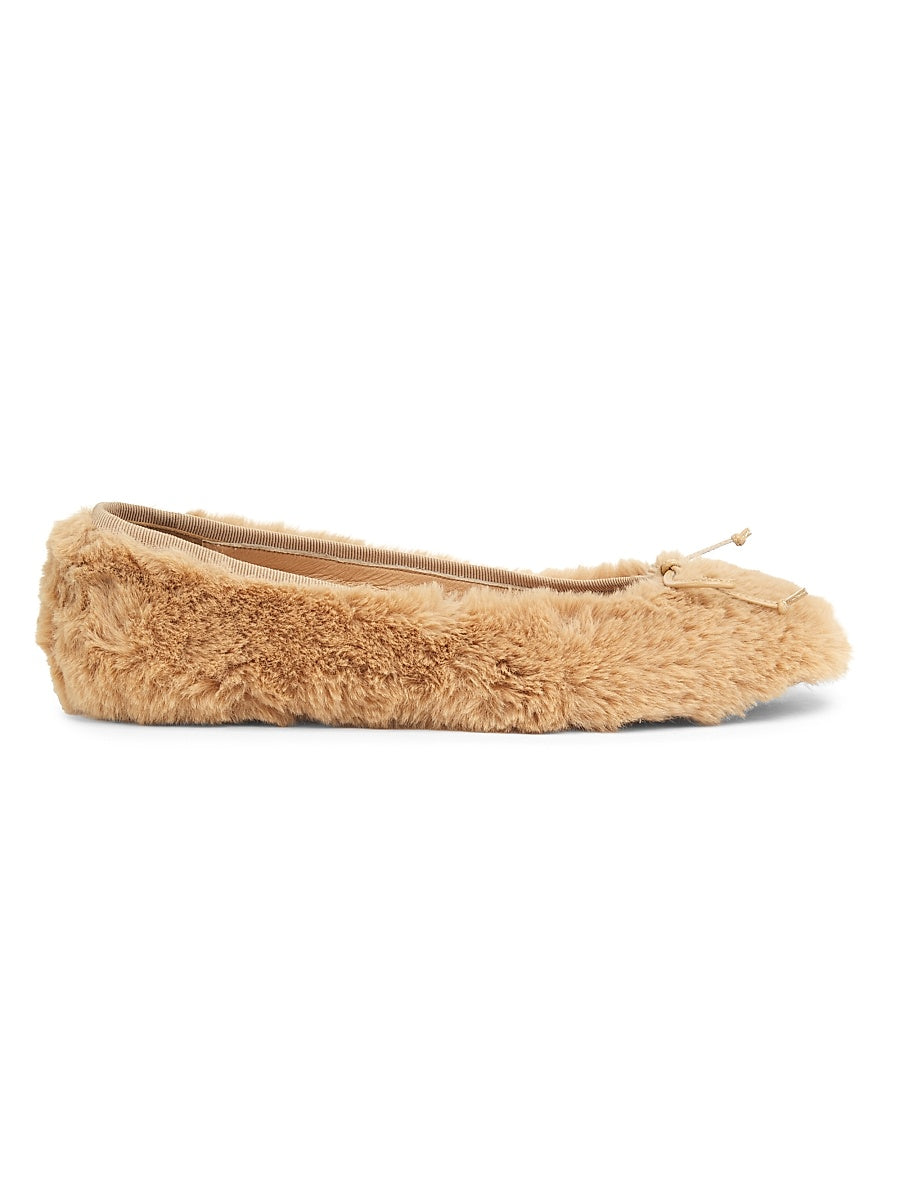 Lou Faux Fur Ballet Flats