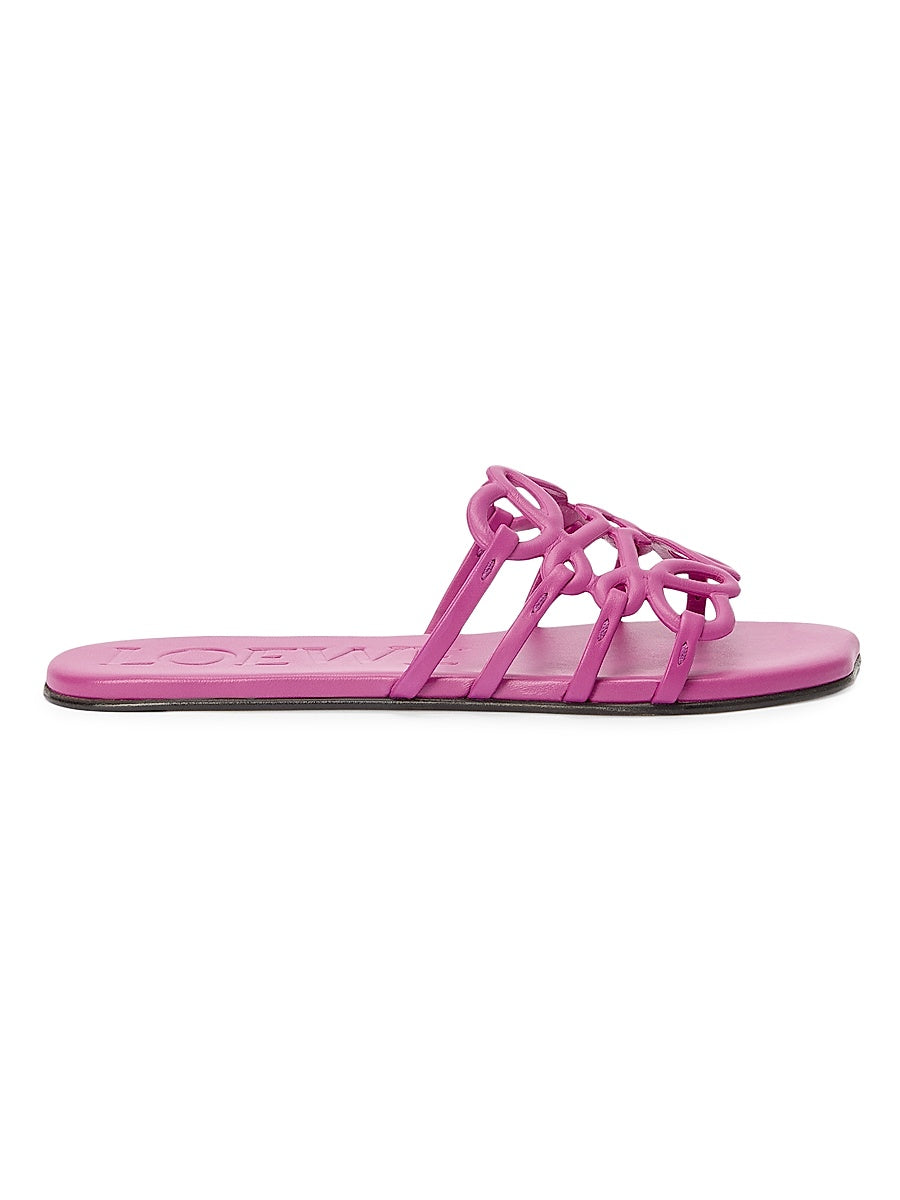 LOEWE x Paula's Ibiza Petal Anagram Leather Slides