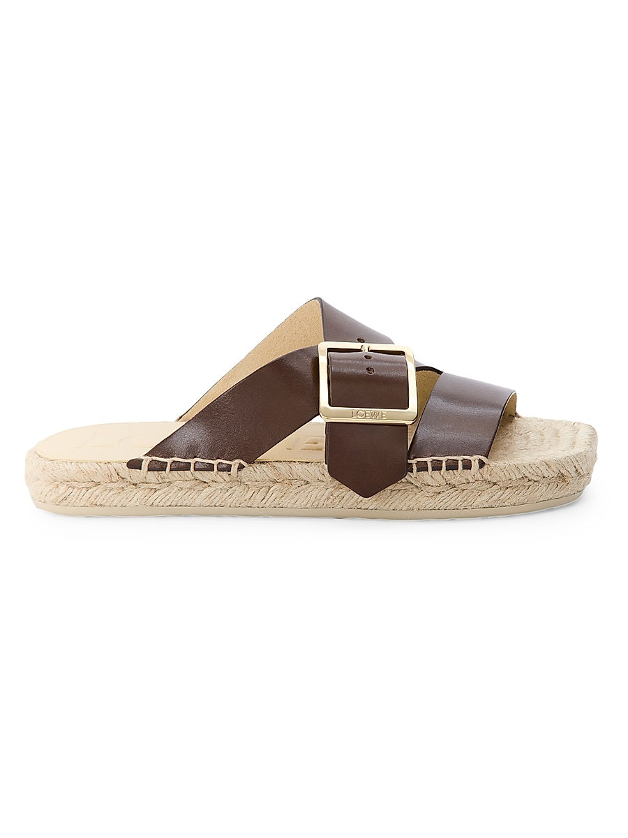 LOEWE x Paula's Ibiza Petal Woven Leather Espadrilles