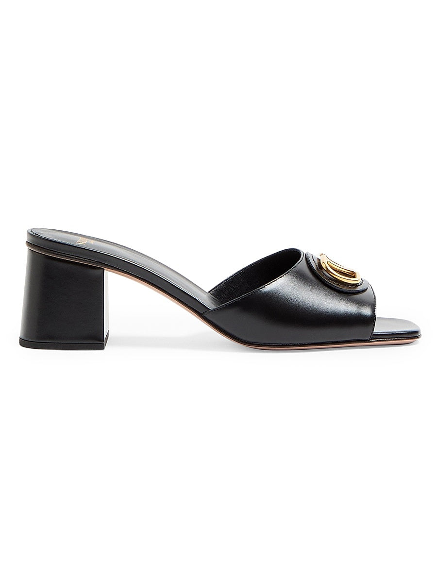 VLogo Signature 60MM Slide Sandals in Calfskin