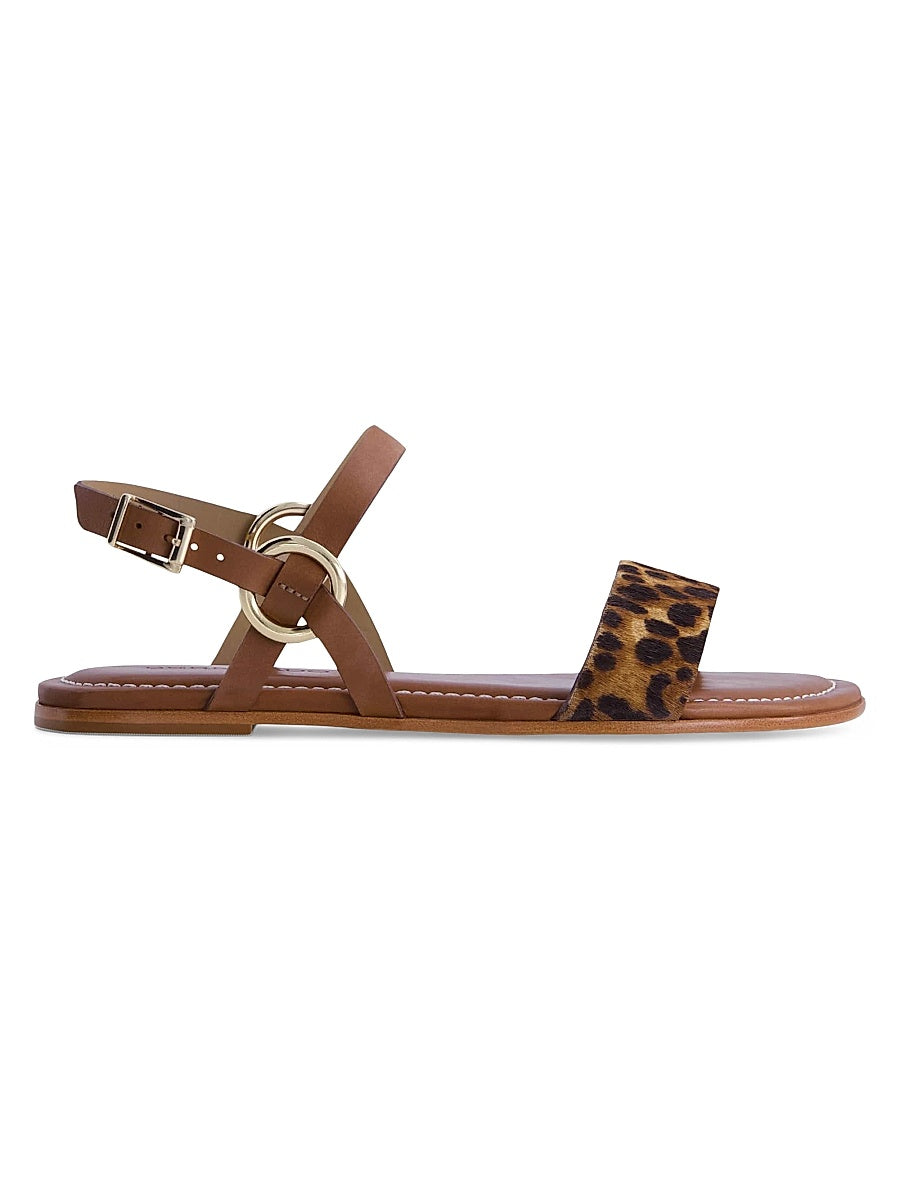 Henre Haircalf Ankle Strap Sandals