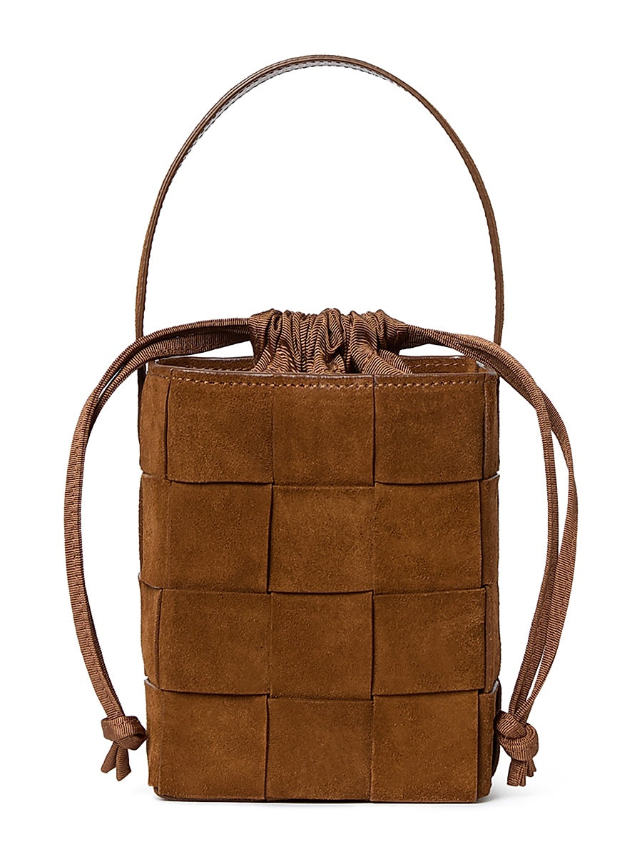 Laith Woven Leather Bucket Bag