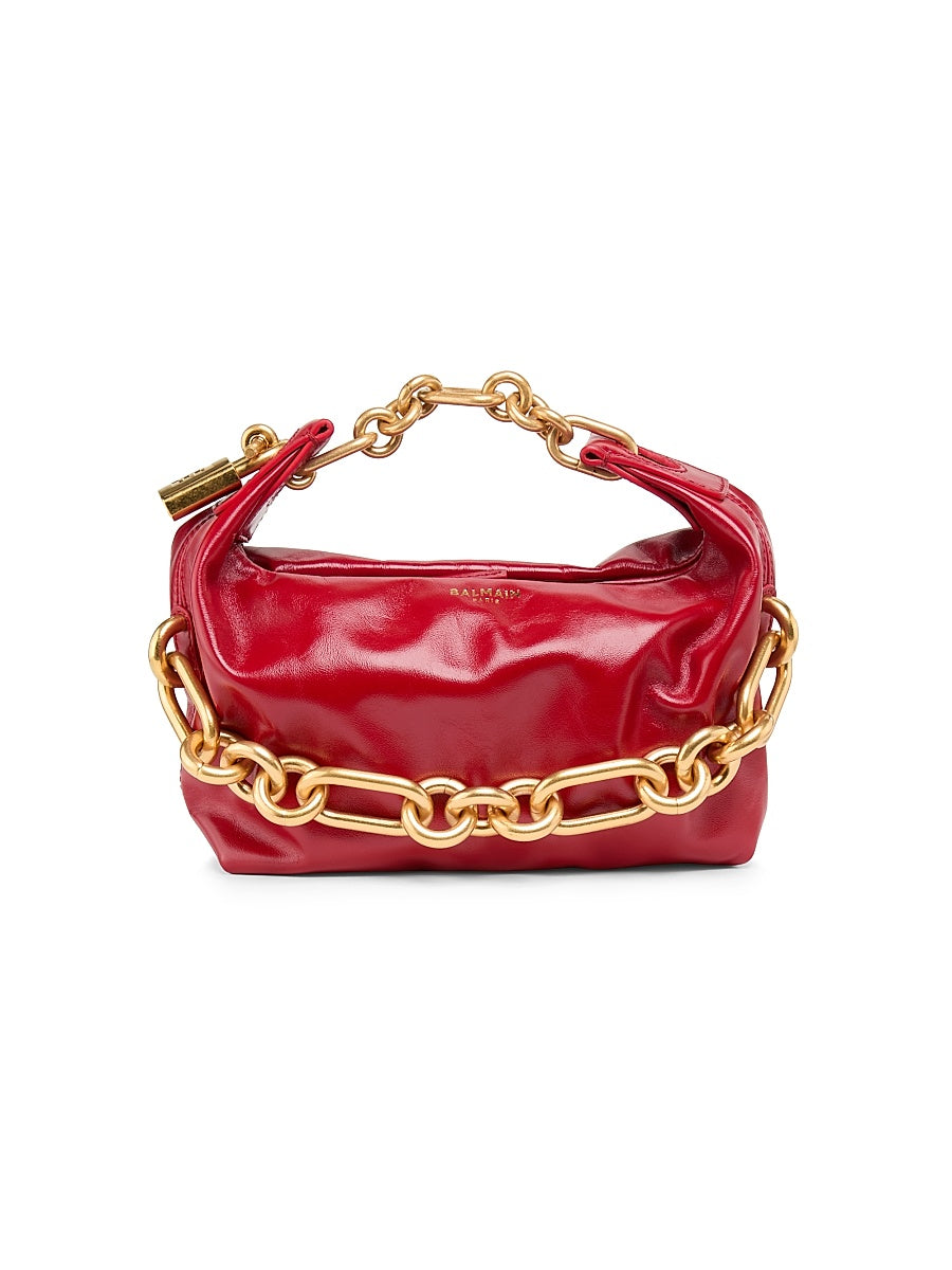 Mini Sync Chain-Link &amp; Leather Top Handle Bag