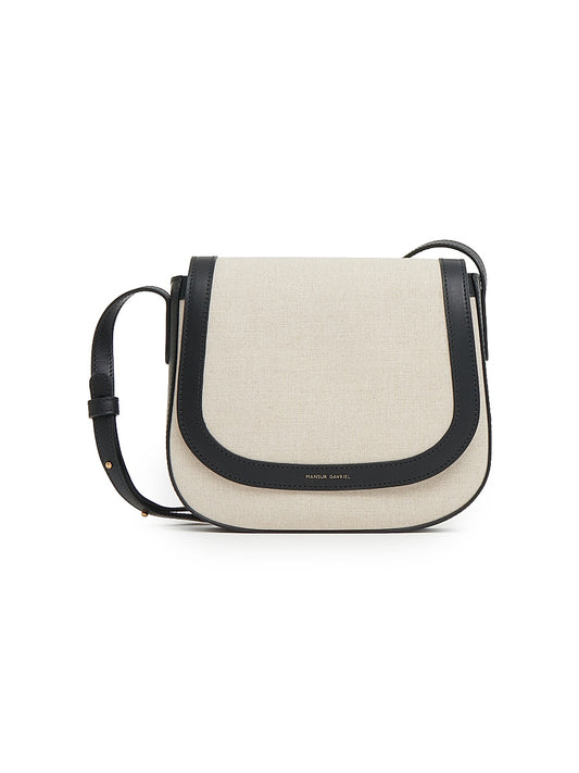 Classic Linen &amp; Cotton Crossbody Bag