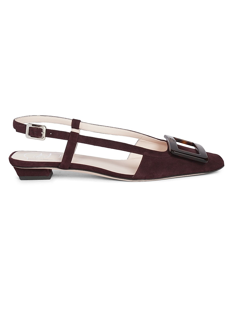 Belle Vivier 25MM Suede Slingback Ballerina Flats