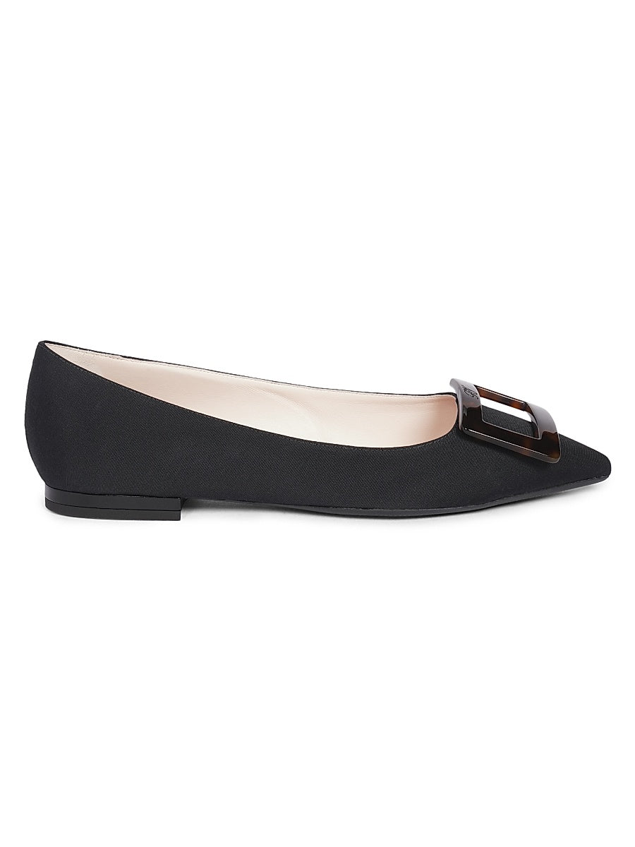 Gommettine Leather Ballerina Flats