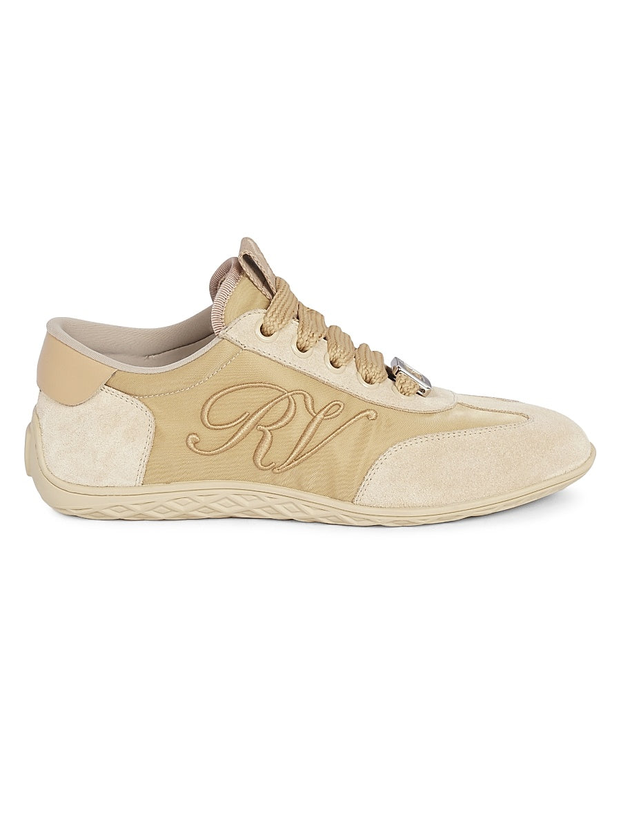 Viv Suede & Mesh Low-Top Sneakers
