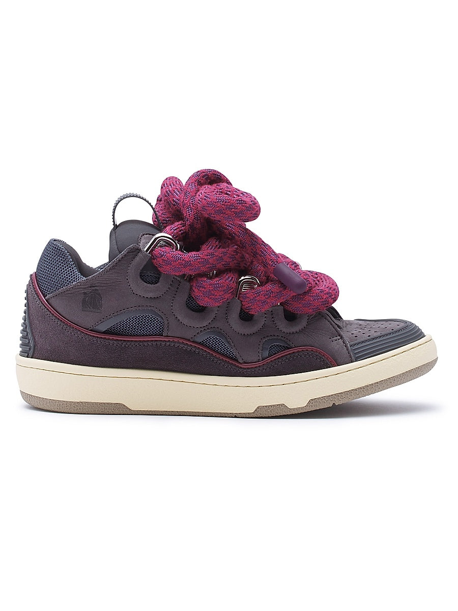 Curb Sneakers In Leather With Snake Laces
